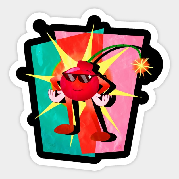 Cherry Bomb Sticker by Fad-Artwork